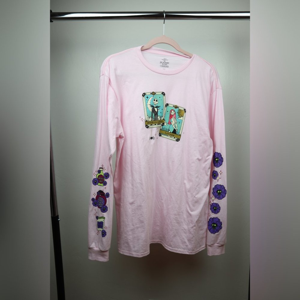 Disney Nightmare Before Christmas Jack & Sally Tarot Long Sleeve Shirt L - Picture 10 of 12